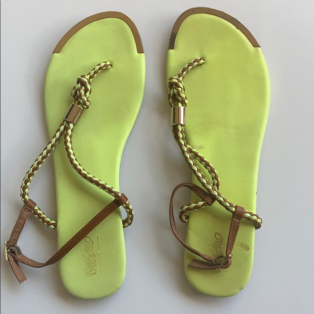 Neon Green/YELLOW Mossimo Flats Sandal
